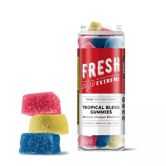 Fresh 2250mg HHC Cube Gummies Tropical Blend