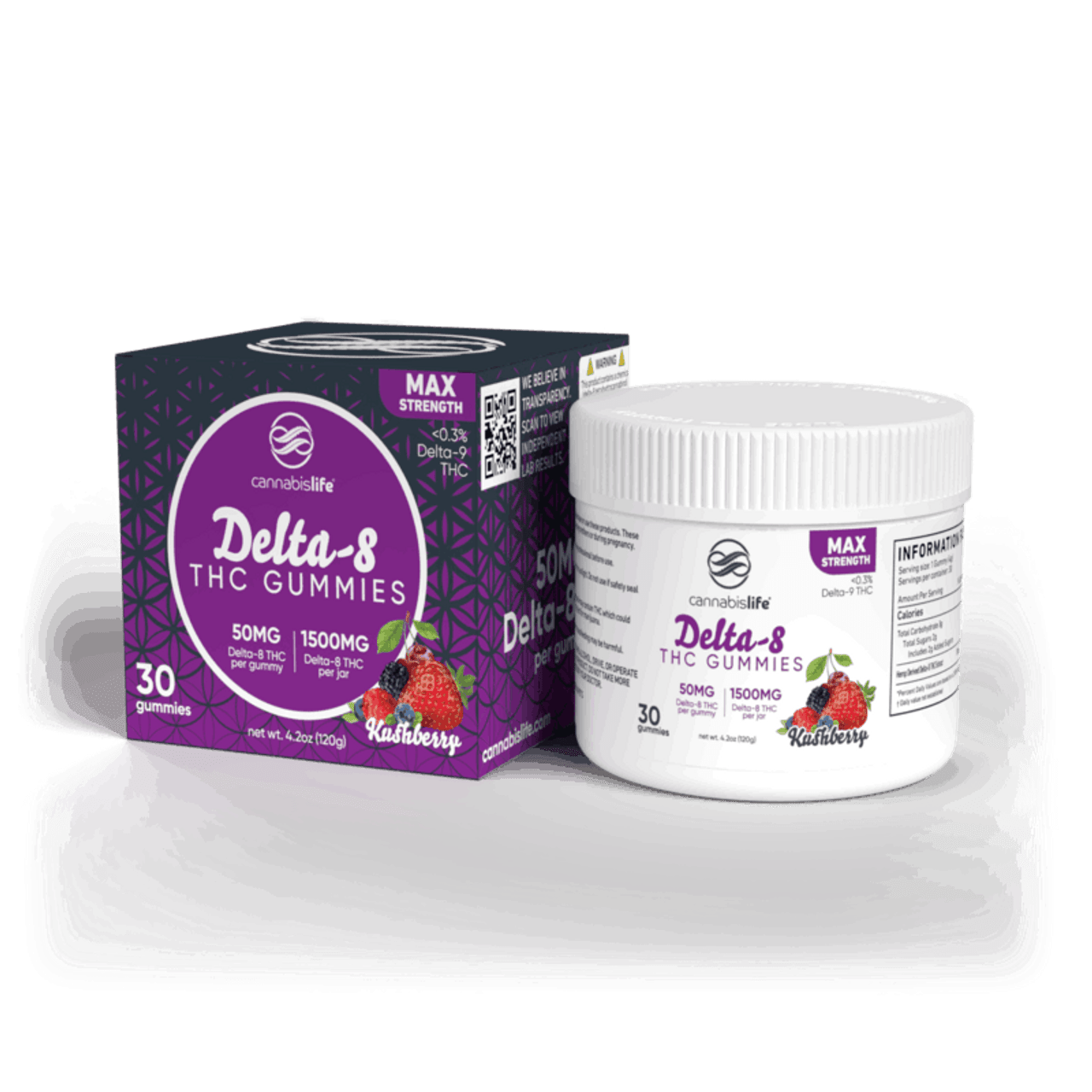 Cannabis Life Delta-8 Max Strenght Gummies – (30ct) 1500mg (4 Pack)