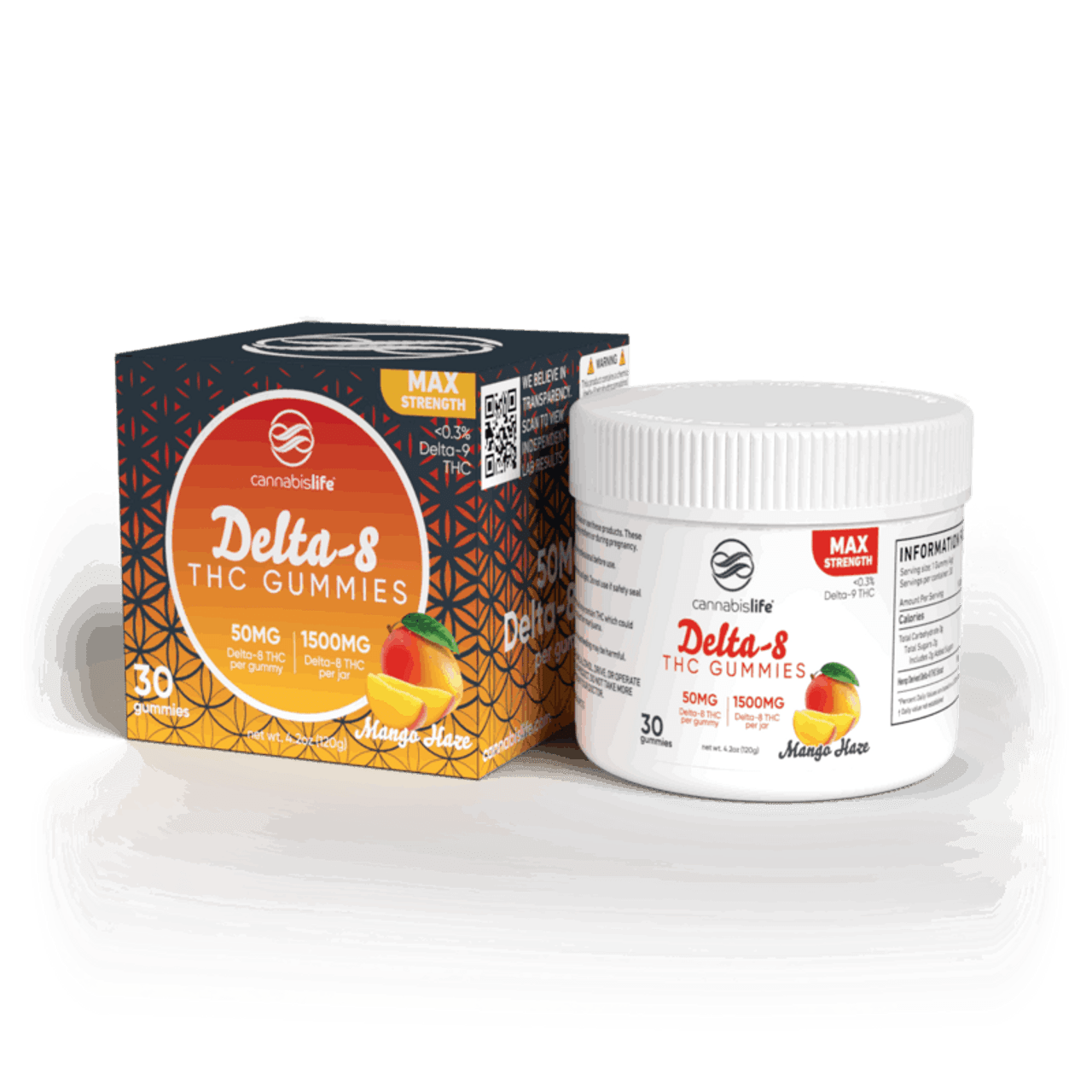 Cannabis Life Delta-8 Max Strenght Gummies – (30ct) 1500mg (4 Pack)
