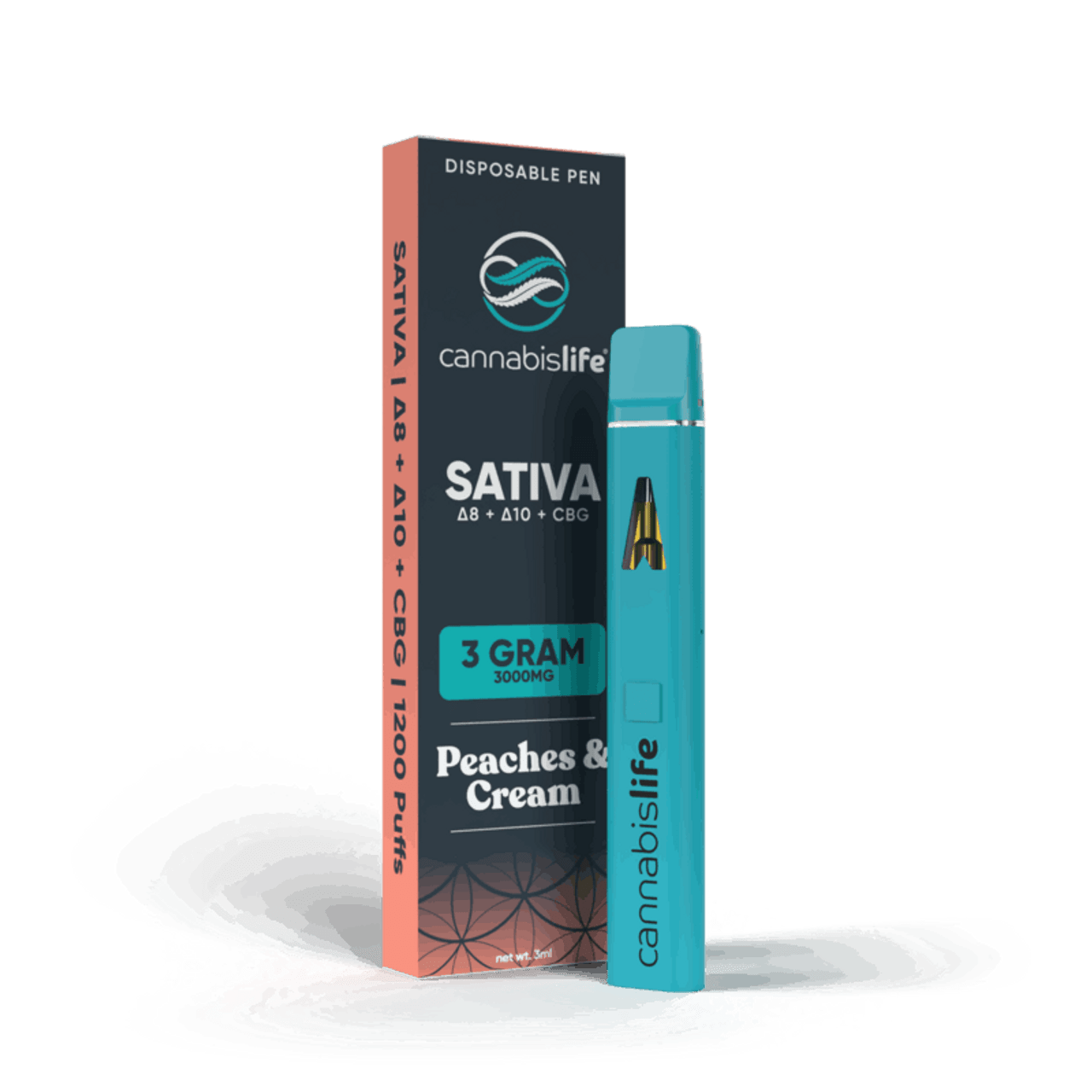 Cannabis Life Delta-8 + D10 + CBG Disposable Vape Pen - (3ML) (5 pack)