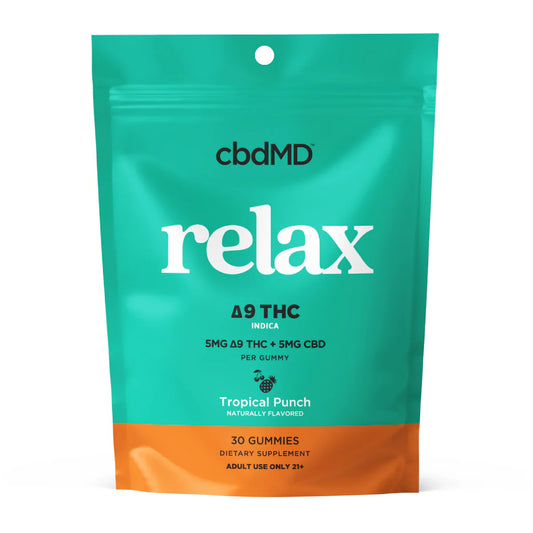 cbdMD Delta 9 THC Relax Gummies THC + CBD
