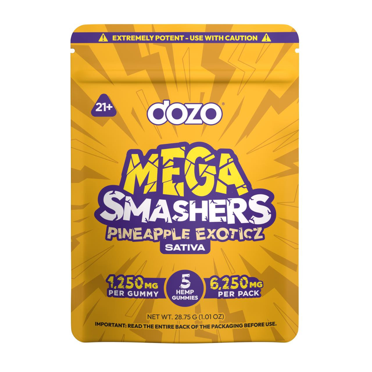 DOZO Mega Smashers Gummies 6250MG - Delta 8, HHC, THCP, Delta 9 THC Edibles