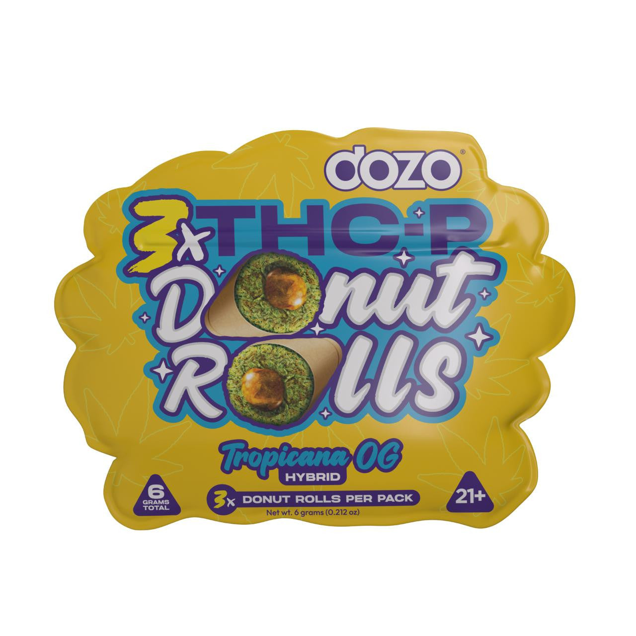 DOZO THCP Donut Roll Prerolls 2G - 3 Count | Premium Hemp Pre-Rolls Florida Compliant