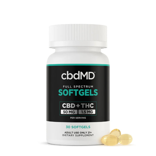 cbdMD Full Spectrum CBD Softgels CBD + THC