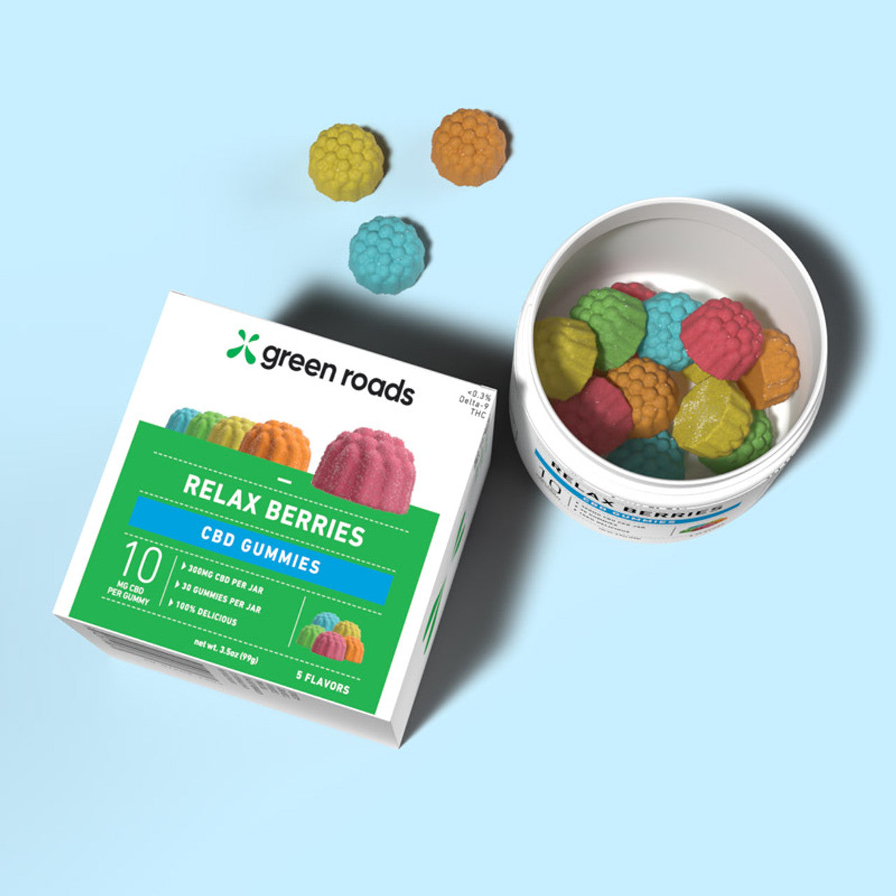Green Roads CBD Relax Berries - (30ct) 300mg Original (4 Pack)