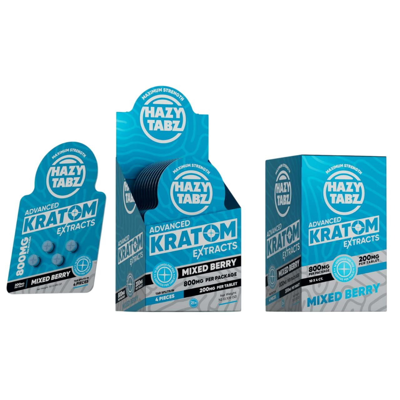 Hazy Tabz Advanced Kratom Extracts 800MG-4CT