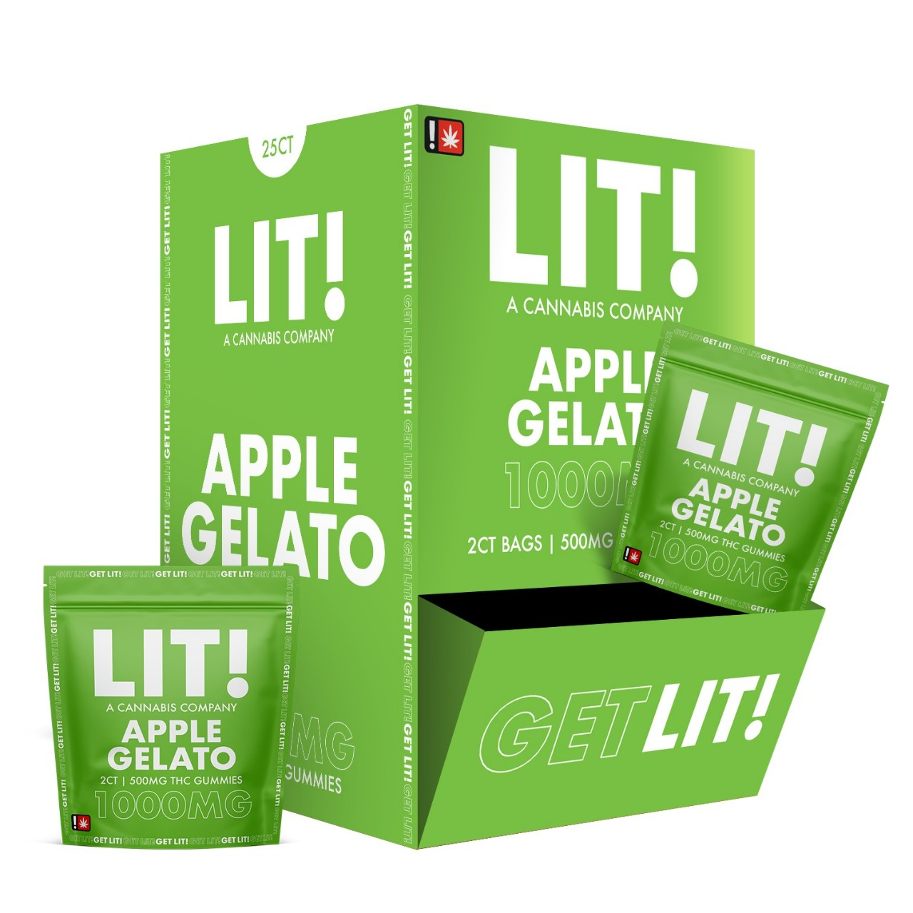 LIT THC Gummies 1000MG 25CT