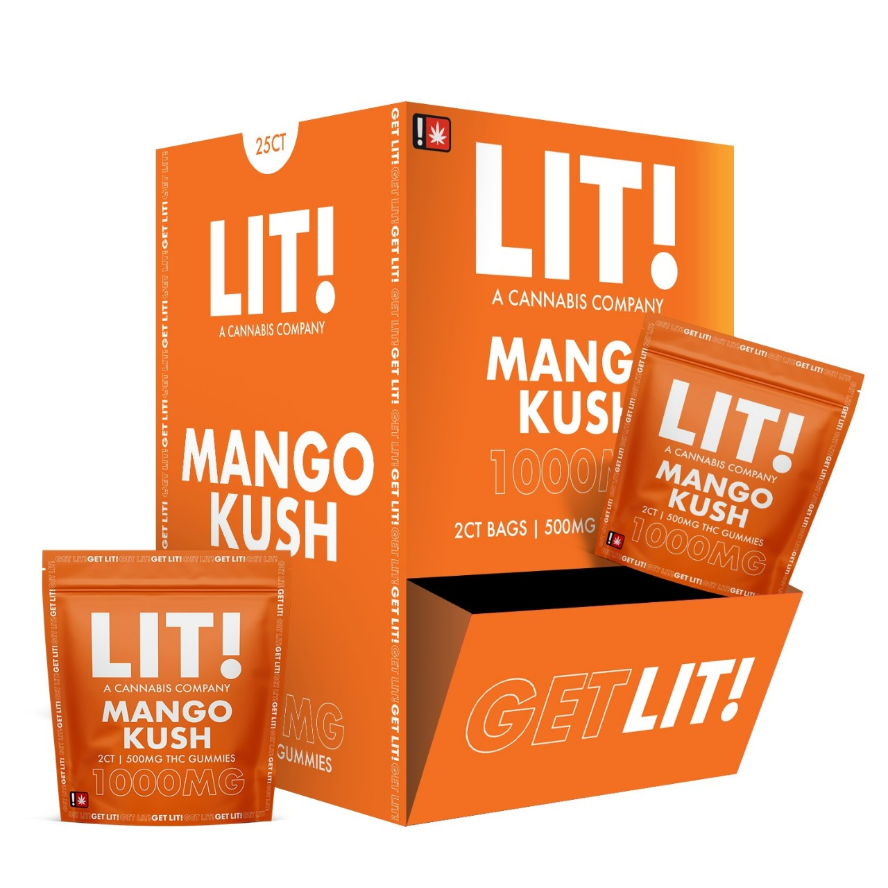 LIT THC Gummies 1000MG 25CT