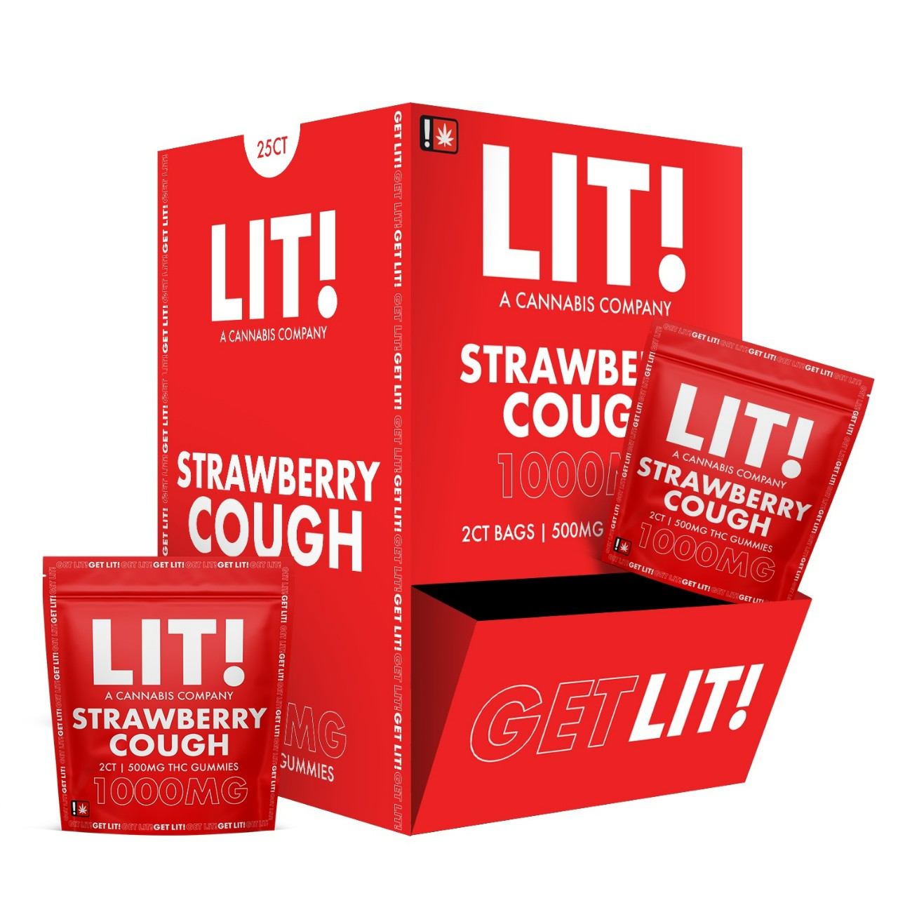 LIT THC Gummies 1000MG 25CT