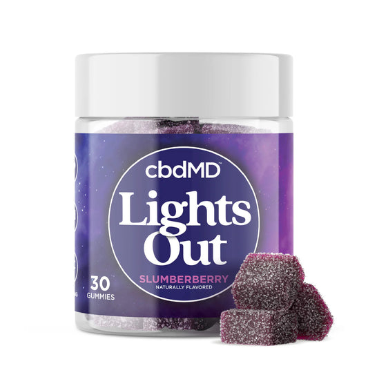 cbdMD Delta 9 THC Lights Out Sleep Gummies CBD + CBN + THC