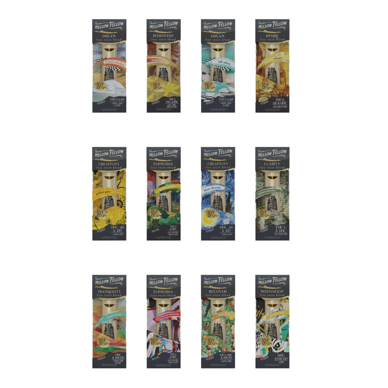 Mellow Fellow Live Resin Blend Disposable - 2ML (PACK OF 5)