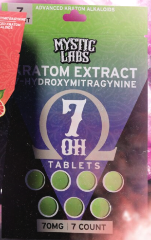 Mystic Labs 7-OH Kratom Extract Tablets 70mg per card (12 Pack)
