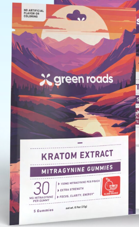 Green Roads Kratom Extract Gummies Mitragynine Gummies (4 Pack)
