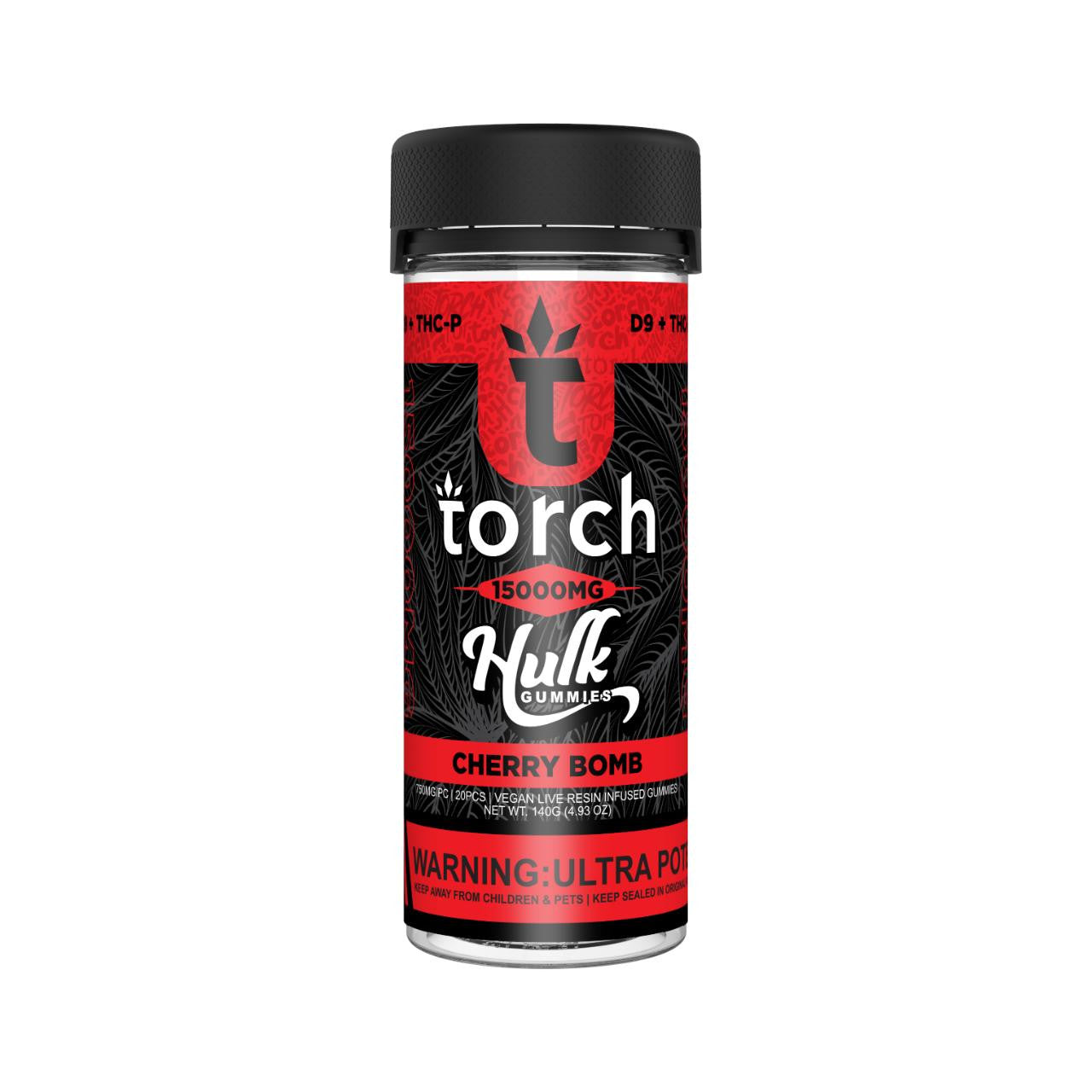 Torch D9/THC-P Hulk Live Resin Gummies 15000MG (6 Pack)