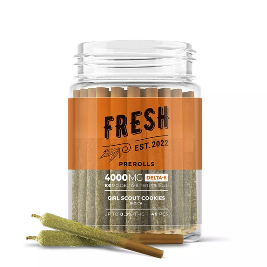 Fresh Pre-Rolls  1g Girl Scout Cookies Pre-Rolls - 100mg Delta 8 THC  40 Joints