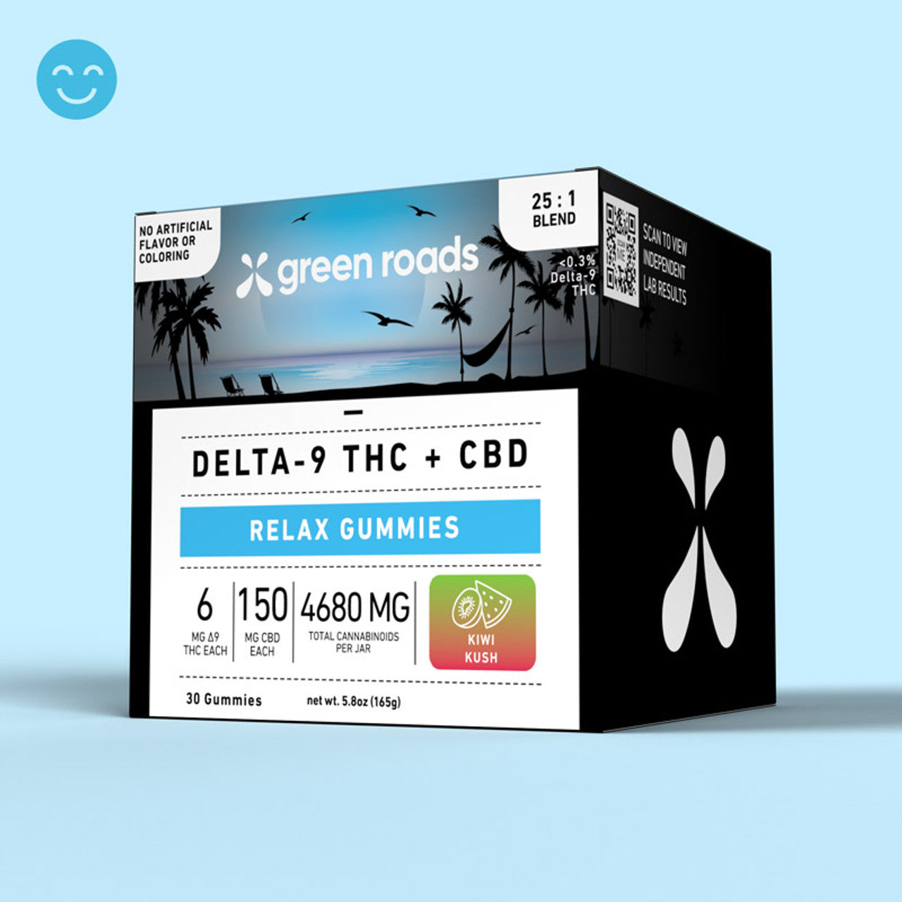 Green Roads CBD + D9 THC Relax Gummies - (30ct) 4680mg (4 Pack)