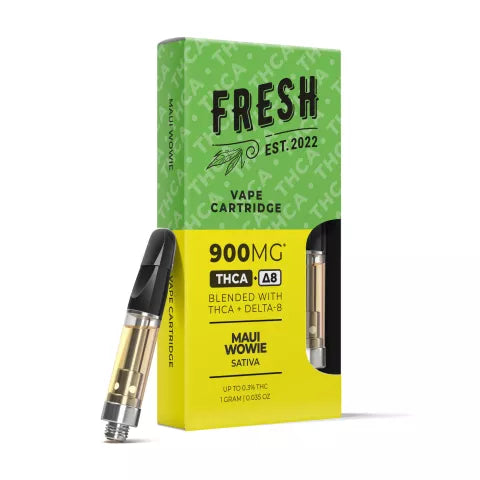 900mg FRESH THCa + D8 Vape Carts